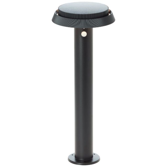 Metalowa lampa podłogowa zewnętrzna solarna czarna, Ridvan, 4W, 3000K LED, IP44
