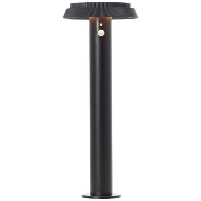 Metalowa lampa podłogowa zewnętrzna solarna czarna, Ridvan, 4W, 3000K LED, IP44