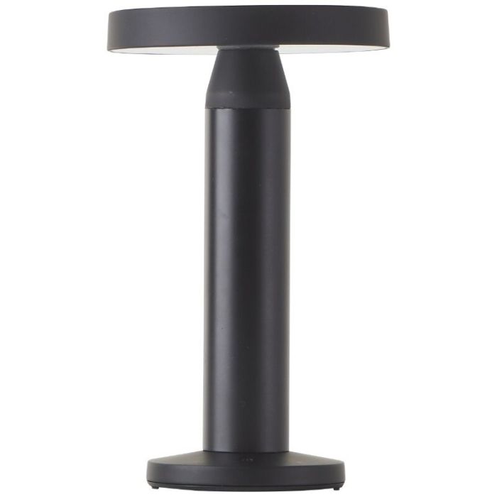 Metalowa lampa stołowa akumulatorowa czarna, Kubilay, 2W, 4000K LED, IP44, z przełącznik