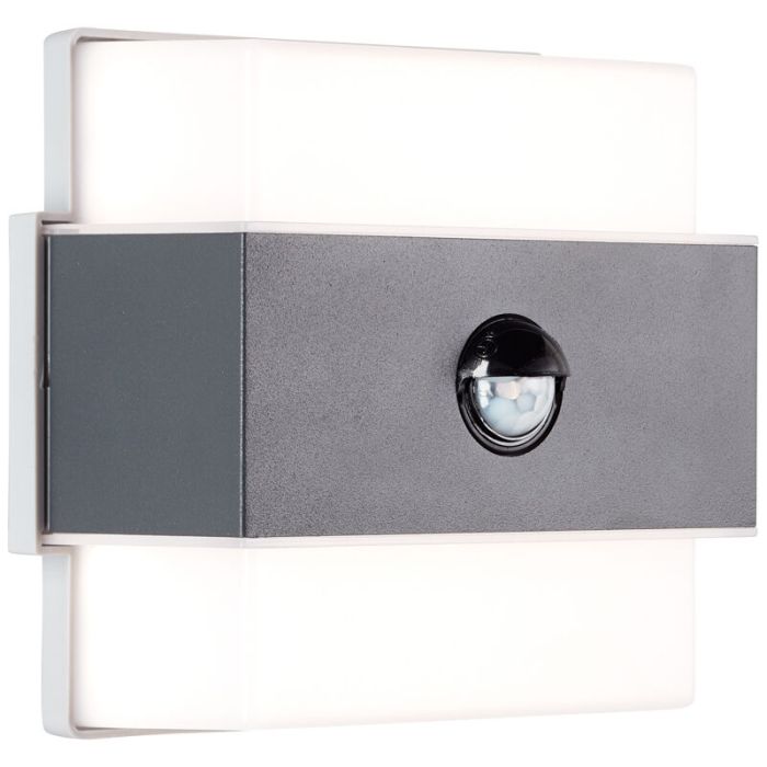Nowoczesny kinkiet zewnętrzny z czujnikiem ruchu antracytowy, Birol, 7,5W, 4000K LED, IP44