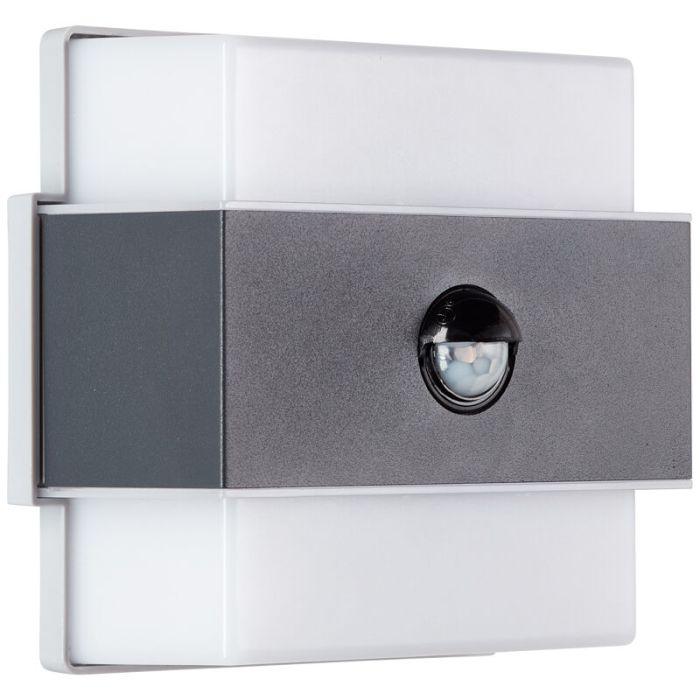 Nowoczesny kinkiet zewnętrzny z czujnikiem ruchu antracytowy, Birol, 7,5W, 4000K LED, IP44