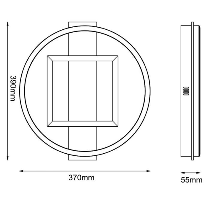 Design plafon sufitowy brązowy, Konrad, 20W, 3000K LED
