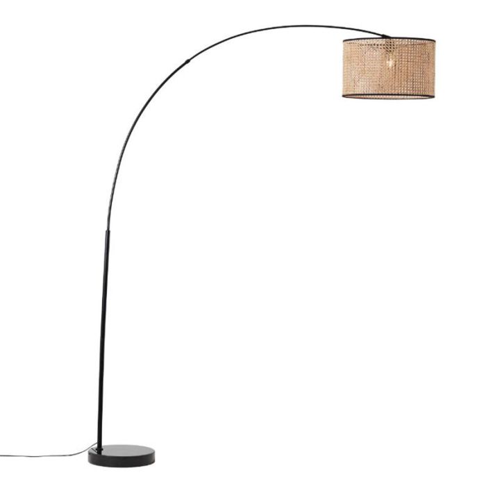 Rustykalna lampa stojąca beżowa, Emmelie, z przełącznik