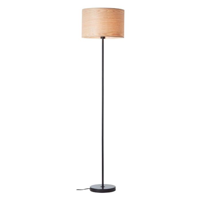 Drewniana lampa stojąca beżowa, Enna, z przełącznik