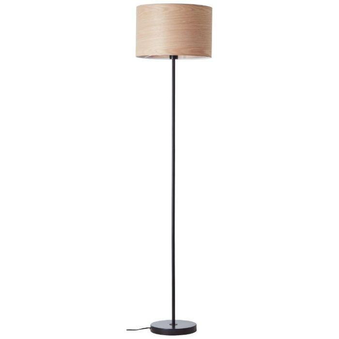 Drewniana lampa stojąca beżowa, Enna, z przełącznik