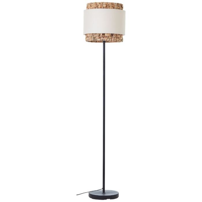 Rustykalna lampa stojąca brązowa, Vibeke, z przełącznik