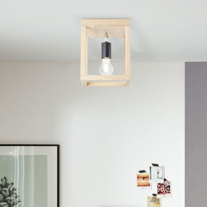 Drewniana lampa sufitowa czarna, Esraa