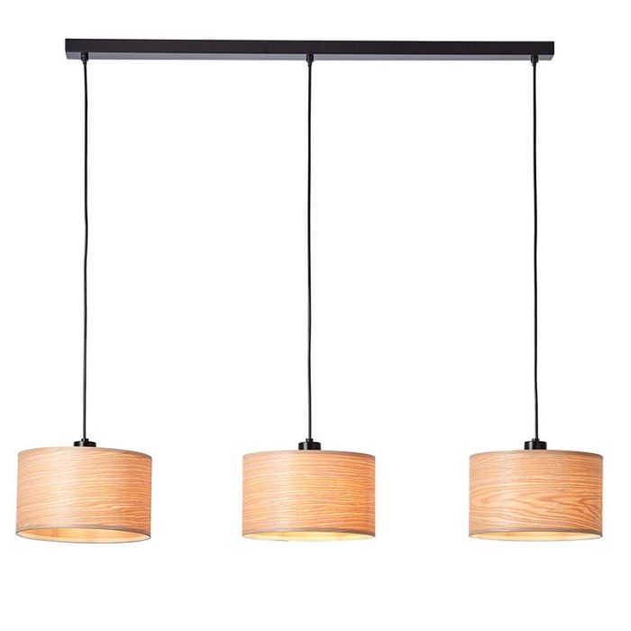 Drewniana lampa wisząca beżowa, Enna
