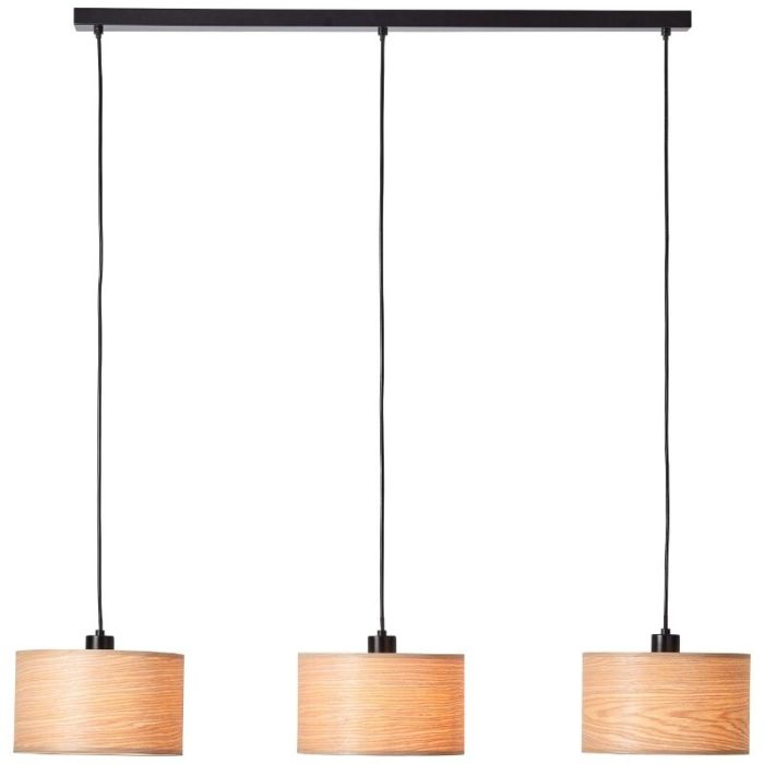 Drewniana lampa wisząca beżowa, Enna