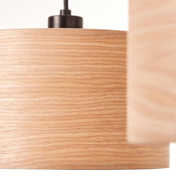 Drewniana lampa wisząca beżowa, Enna