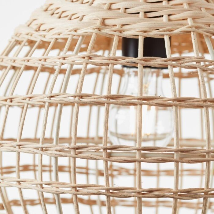 Rattanowa lampa wisząca brązowa, Sian