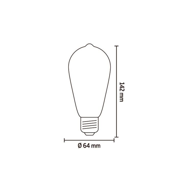 Calex żarówka Edisona LED E27 ściemnialna szary, 3,5W, 2000K