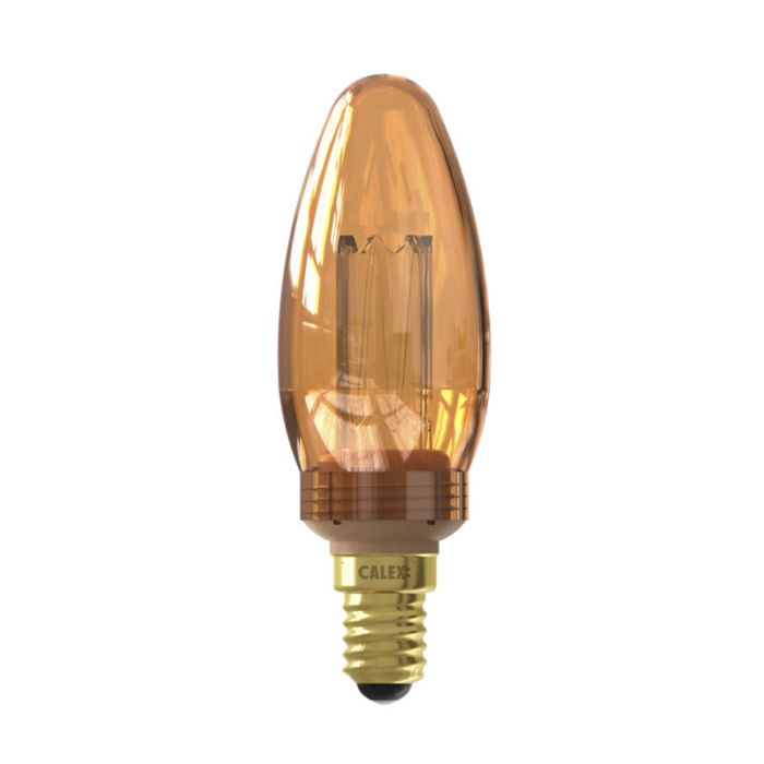 Calex żarówka świecowa LED E14 ściemnialna bursztyn, 2,3W, 1800K