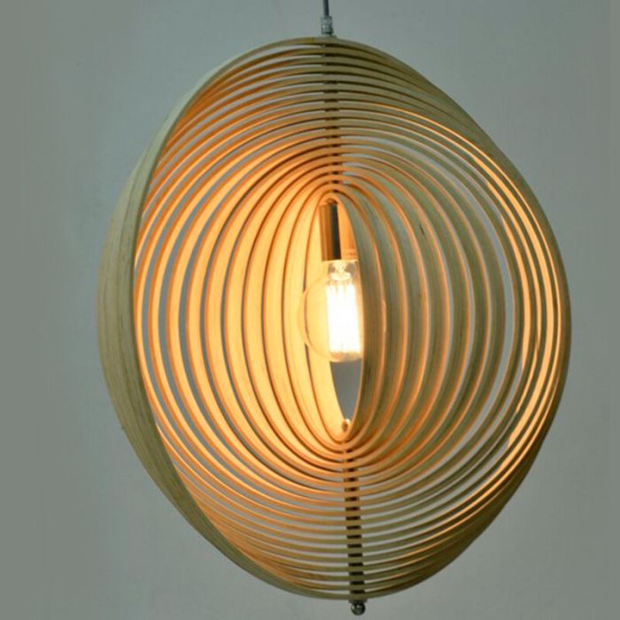 Drewniana lampa wisząca, Chislaine