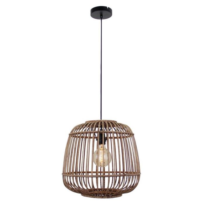 Rustykalna lampa wisząca brązowa, Cherine