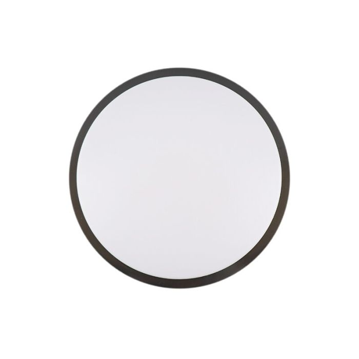Plastikowy nowoczesny plafon sufitowy czarny, Kos, 16W, 3000K LED