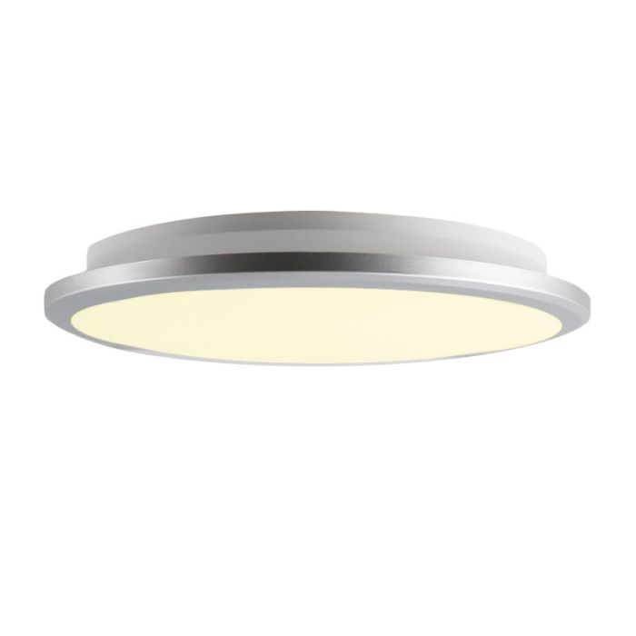 Plastikowy nowoczesny plafon sufitowy srebreny, Joachim, 24W, 3000K LED