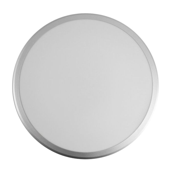 Plastikowy nowoczesny plafon sufitowy srebreny, Joachim, 24W, 3000K LED