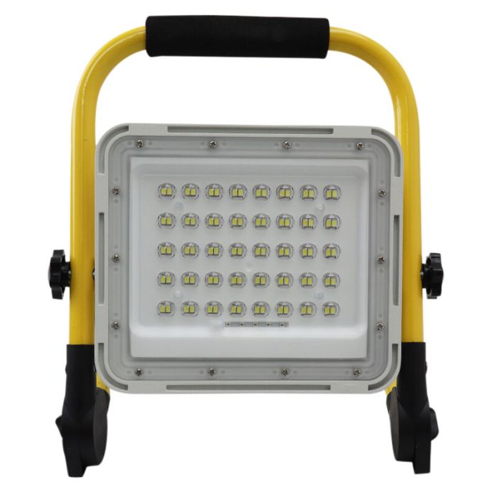 Aluminiowa ładowalna lampa robocza żółta, Hilmi, 60W, 6500K LED, IP44, z przełącznik