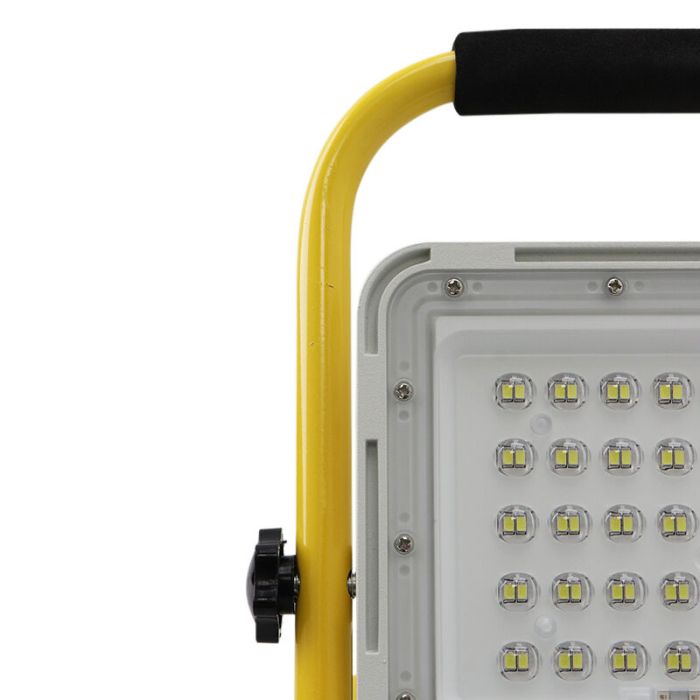 Aluminiowa ładowalna lampa robocza żółta, Hilmi, 60W, 6500K LED, IP44, z przełącznik