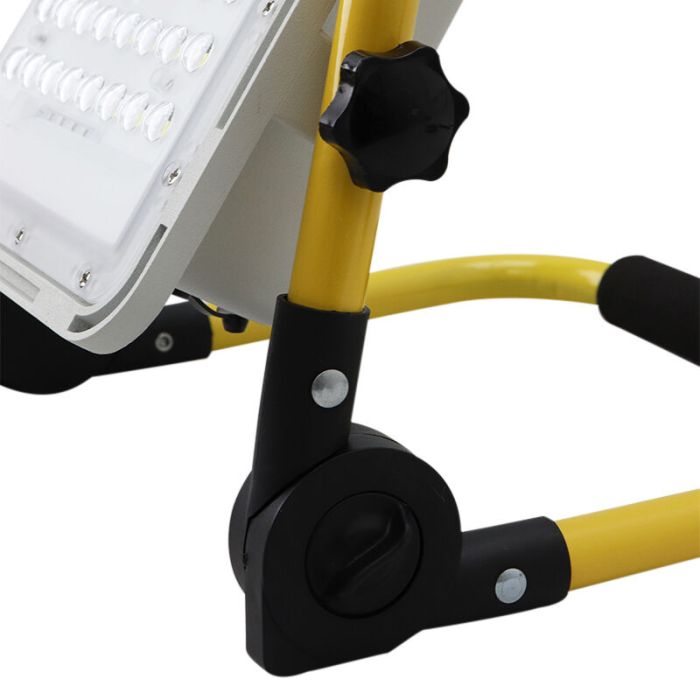 Aluminiowa ładowalna lampa robocza żółta, Hilmi, 60W, 6500K LED, IP44, z przełącznik