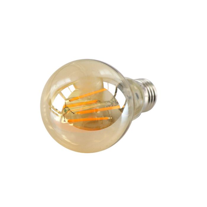 Ściemnialna żarówka LED Olucia E27, A60, 5w, szkło bursztynowe, 2400k