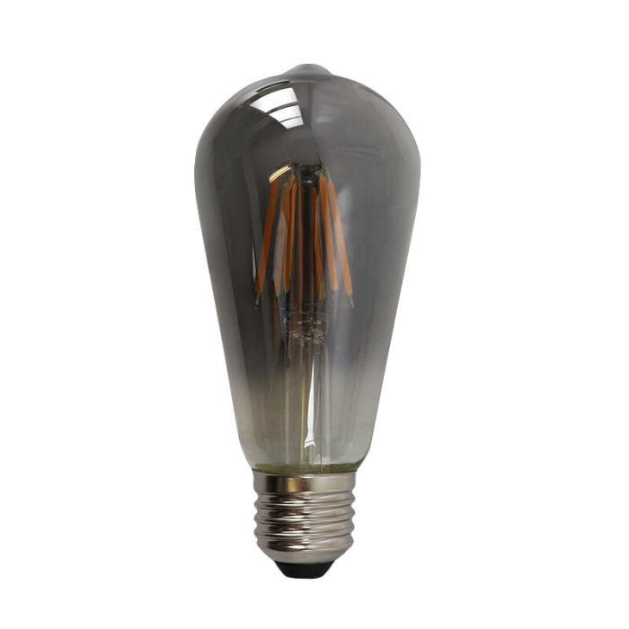 Ściemniana żarówka LED Olucia E27 Edison, ST58, 5w, przydymione szkło, 2200k