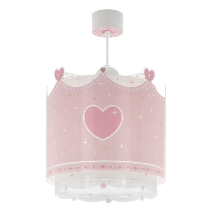 Różowa lampa wisząca dla dzieci plastikowa, Queen