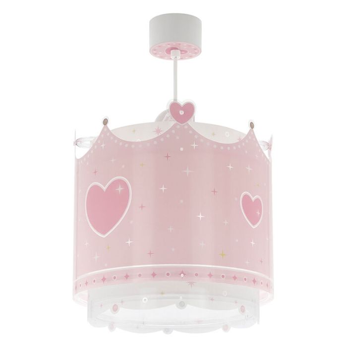 Różowa lampa wisząca dla dzieci plastikowa, Queen