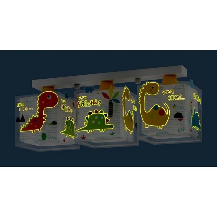 Wielokolorowy spot sufitowy dla dzieci plastikowy, Dino