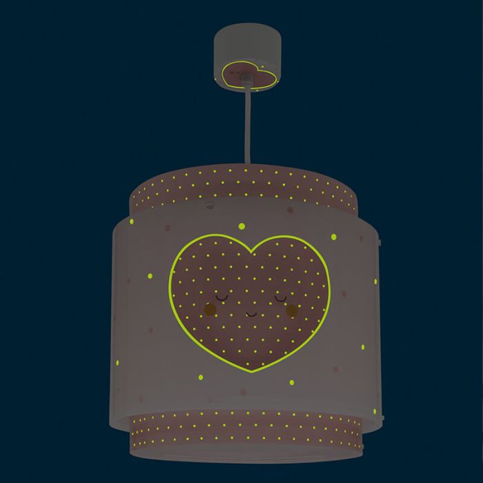 Różowa lampa wisząca dla dzieci plastikowa, Dreams