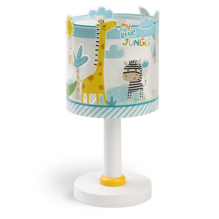 Wielokolorowa lampa stołowa dla dzieci plastikowa, Jungle, z przełącznik