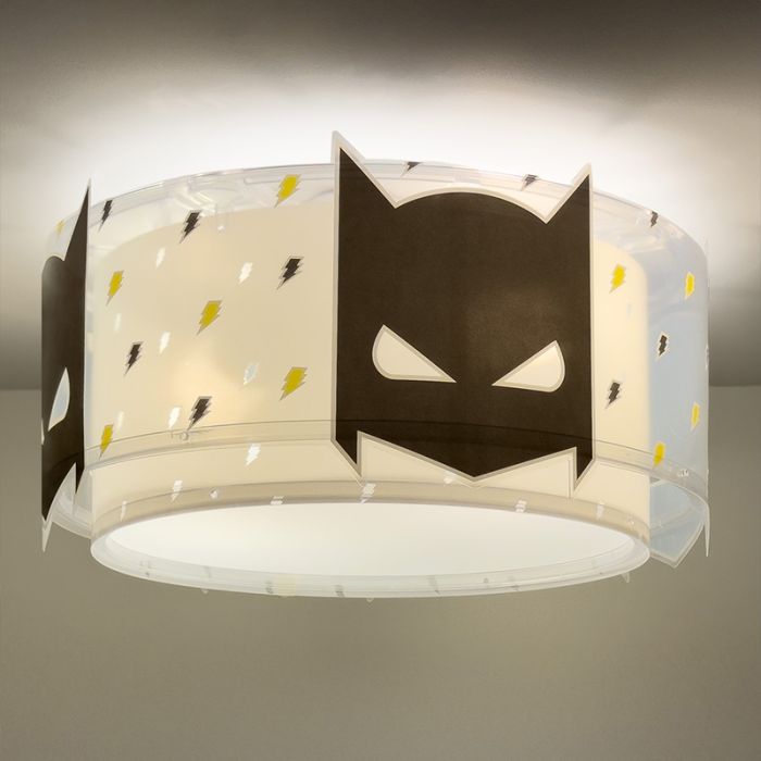 Plastikowa lampa sufitowa dla dzieci czarna, Hero