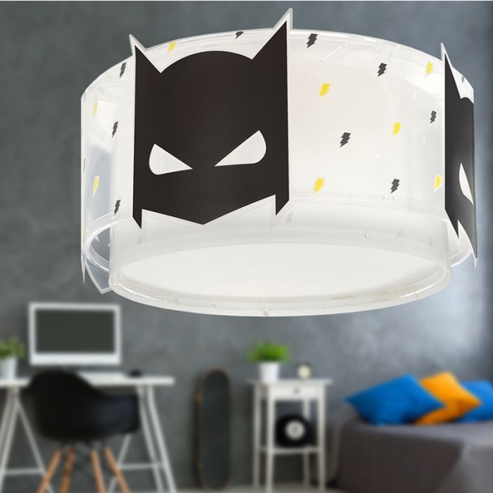 Plastikowa lampa sufitowa dla dzieci czarna, Hero