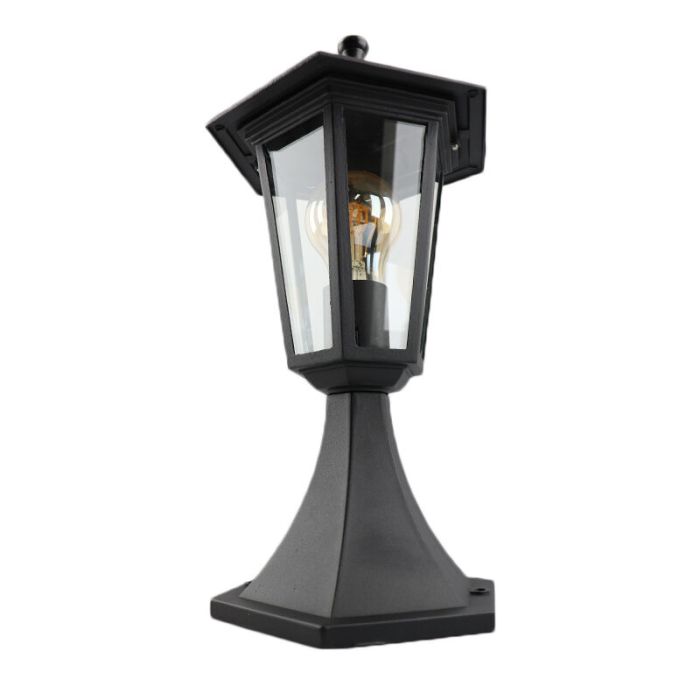 Aluminiowa klasyczna lampa zewnętrzna czarna, Alieke, IP44