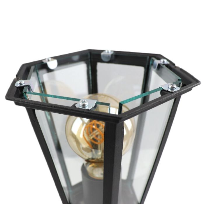 Aluminiowa klasyczna lampa zewnętrzna czarna, Alieke, IP44