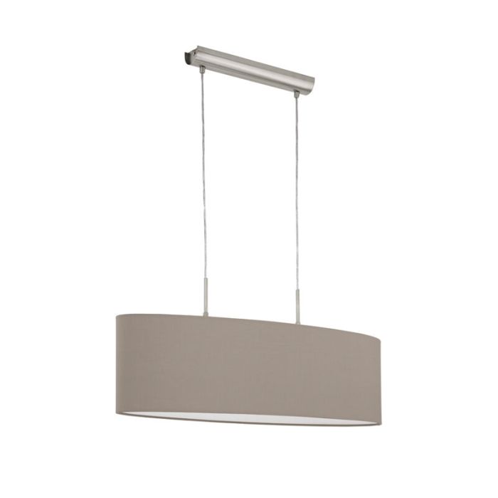Tkanina nowoczesna lampa wisząca ciemnoszara, Abano