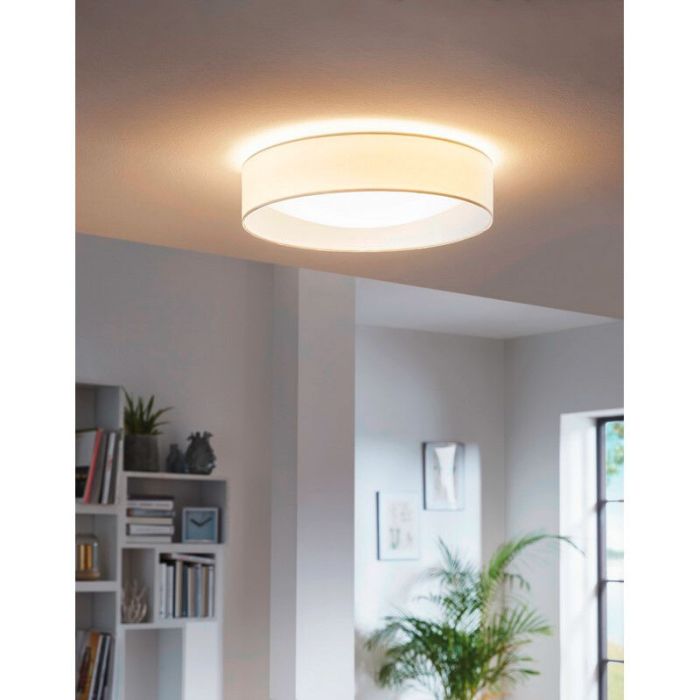 Tkaniny nowoczesny plafon sufitowy biały, Abano, 12W, 3000K LED