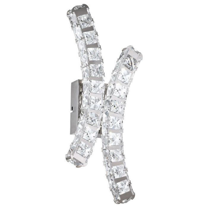 Kryształowy design kinkiet chromowany, Dirk, 12W, 4000K LED