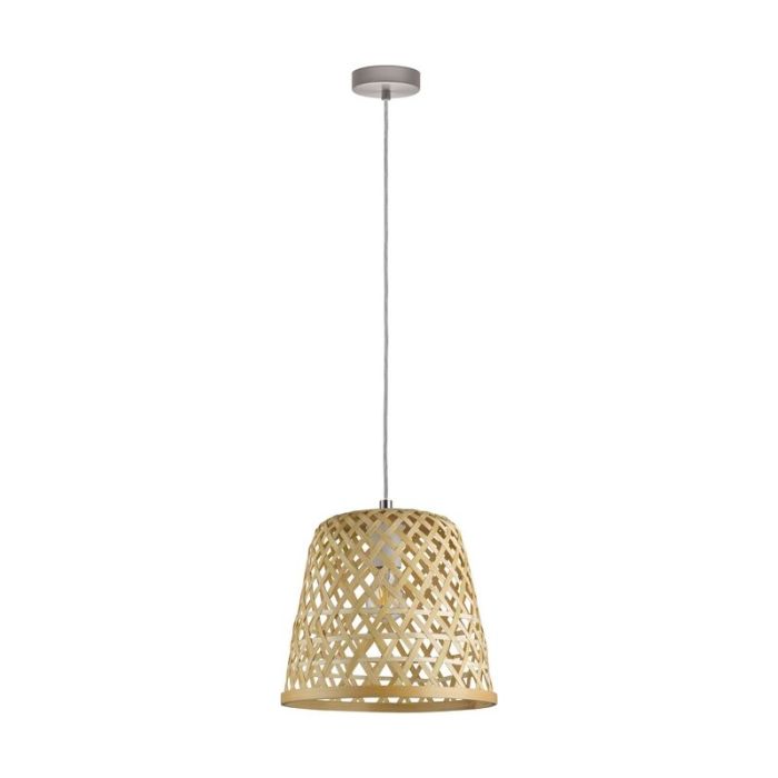 Rattanowa lampa wisząca brązowa, Durkje