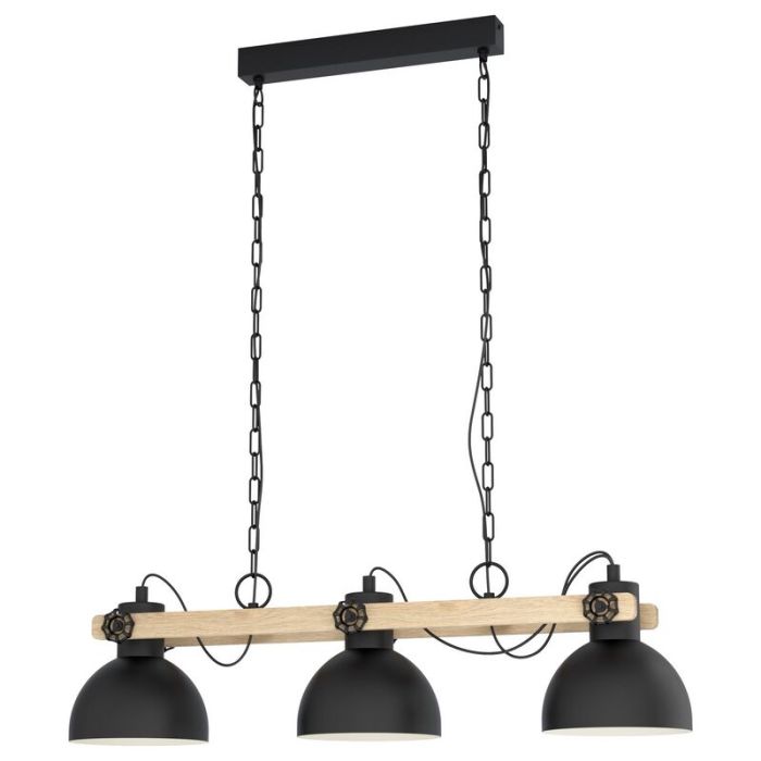 Metalowa industrialna lampa wisząca czarna, Elmira