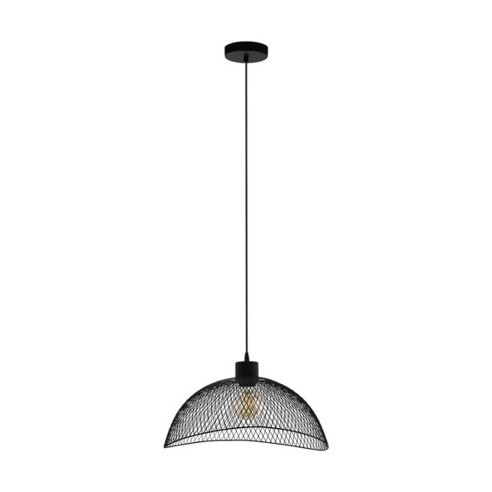 Stalowa industrialna lampa wisząca czarna, Ritish