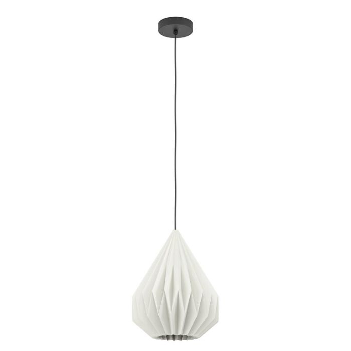 Papierowa lampa wisząca biała, Leco