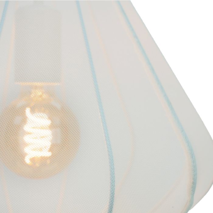 Stalowa industrialna lampa wisząca biała, Agnese