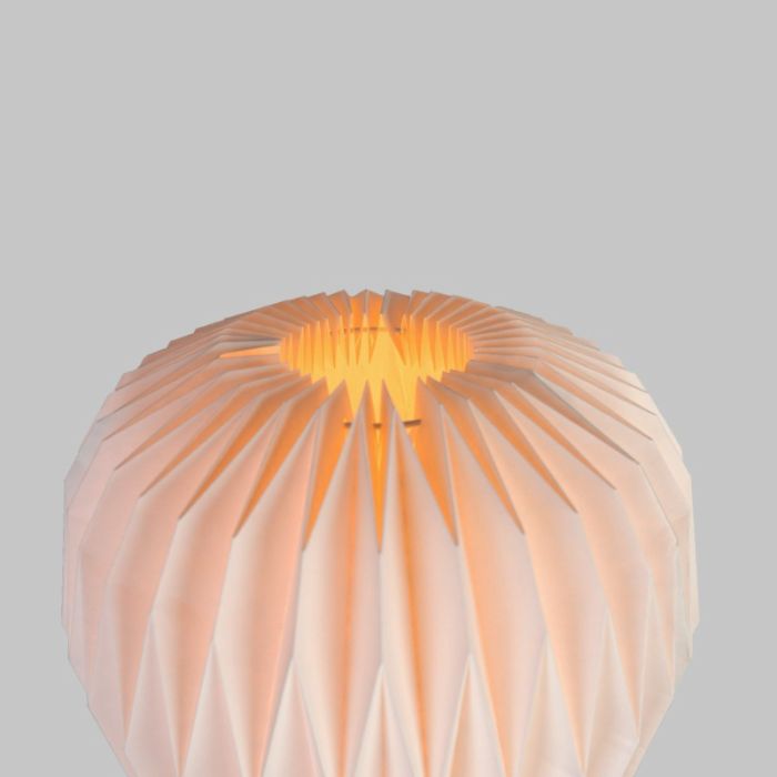 Papierowa lampa stojąca biała, Kars, z przełącznik