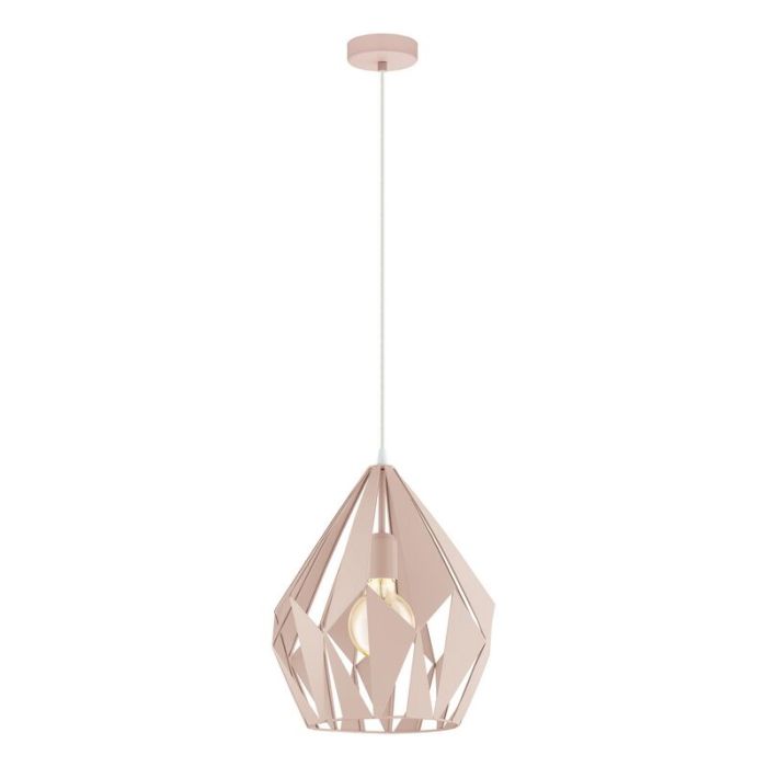 Metalowa design lampa wisząca różowa, Acri