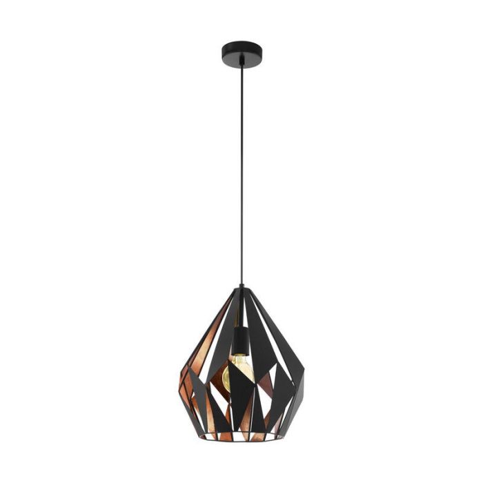 Metalowa design lampa wisząca czarna, Acri