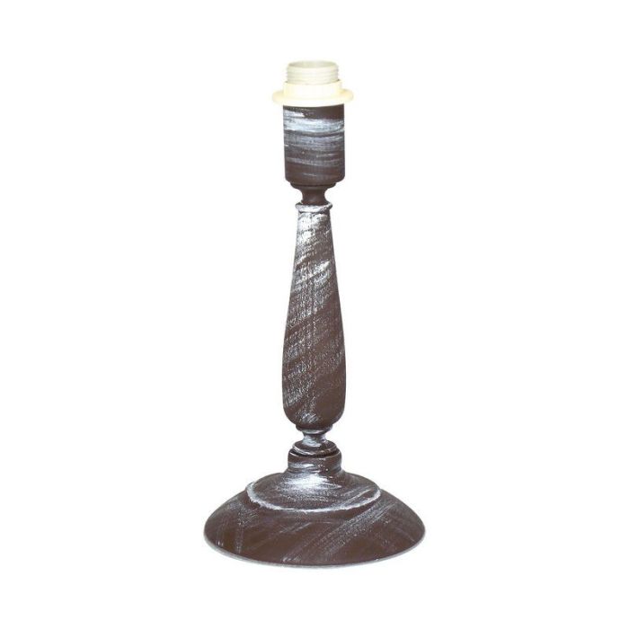 Metalowa rustykalna lampa stołowa bez abażur brązowa, Noah, z przełącznik