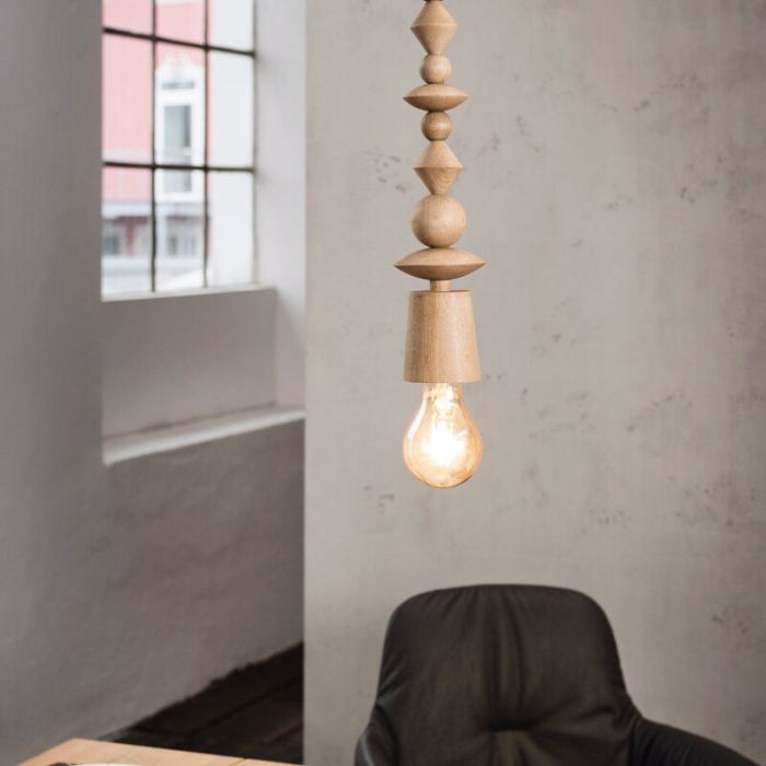 Drewniana lampa wisząca, Abel