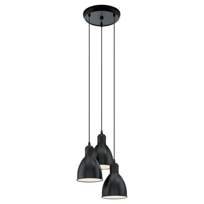 Metalowa industrialna lampa wisząca czarna, Lavinio